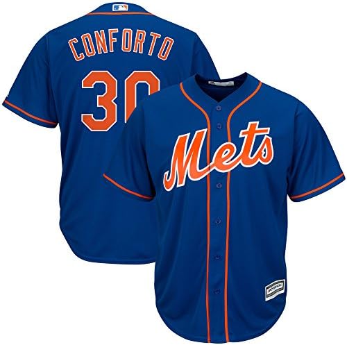 Mens Baseball Jerseys #30 Michael Conforto Royal White Replica Player Jersey