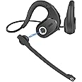 Friencity Bluetooth Headset w/Magnetic Boom Microphone for Phone Calling, Light-Comfort Open Ear Wireless Headphone w/DSP Noise Canceling Mic for PC Laptop Office Meeting Running Cycling, 12H