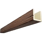 6"W x 10"H x 12'L 3-Sided (U-Beam) Hand Hewn