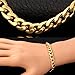 U7 Men 18K Gold/Rose Gold/Platinum Plated Classic Cuban Chain Bracelet , 8.3