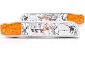 CARLIGHTS360 For Chevy Silverado 1500 1999 2000 2001 2002 Parking Light Driver And Passenger Side | Pair | Unit Includes Signal/Marker And Running Lights; Or Socket | GM2520173 GM2521173 | 1519958, 1515559