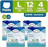 TENA Pants Super Large 12 Pants Pack of 4 Brand New Disposable Briefs view 2