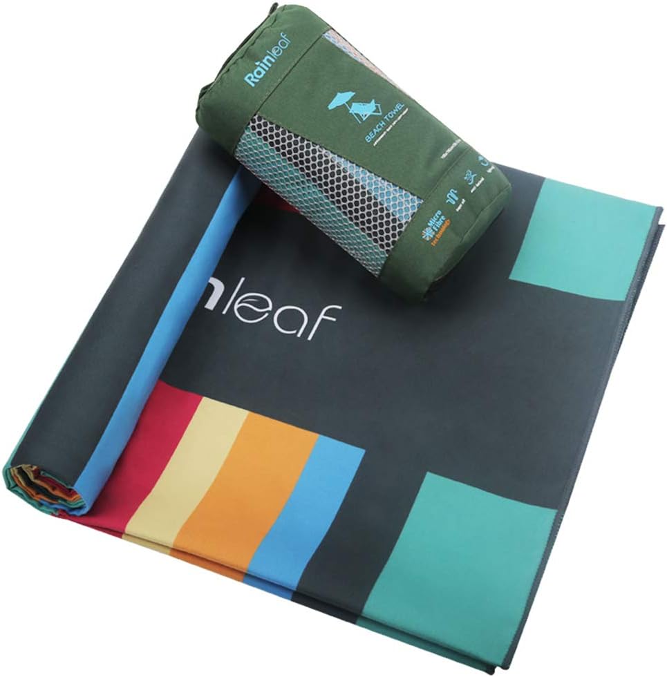 Rainleaf Microfiber Beach Towel, Army Green : Sports & Outdoors