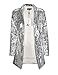 HaoDuoYi Womens Casual Silver Sequins Pocket Side Coat Jacket