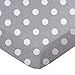 SheetWorld Fitted 100% Cotton Percale Pack N Play Sheet Fits Graco Square Play Yard 36 x 36, Polka Dots Grey, Made in USA