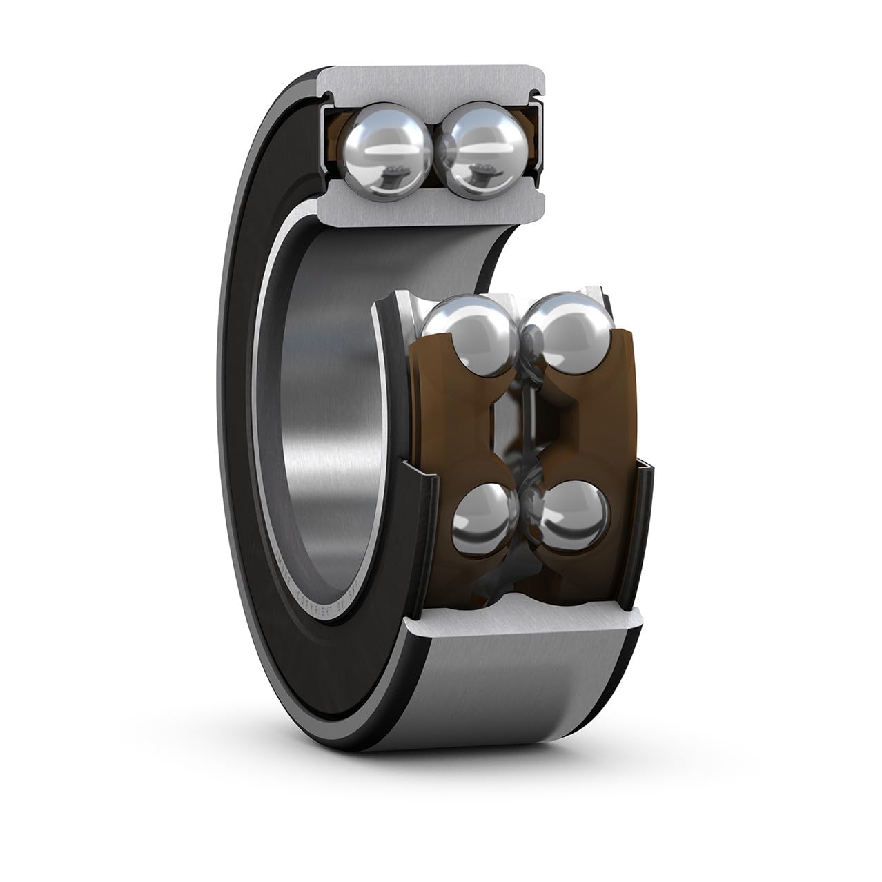 SKF 3208 A-2RS1TN9/MT33 Angular Contact Radial Ball Bearing, steel