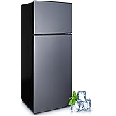 FRIGIDAIRE 3.2 Cu Ft Double Door Top Freezer Refrigerator, Stainless on Fridge.com