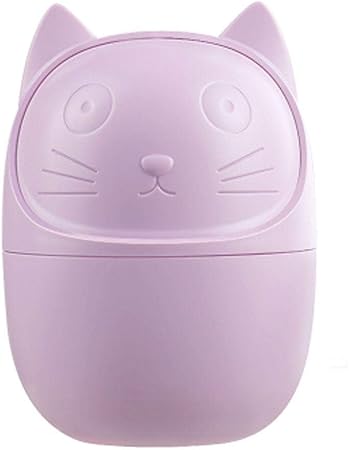 Aolvo Chat Mignon Crayon Support De Dessin Animé Récipient De Stockage De Bureau Plastique Mini Poubelle Office Desk Organiseur De Fournitures