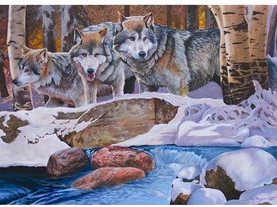 Winter Wolves 1000 Piece Puzzle by Jack Pine Puzzle Company