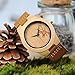 BOBO BIRD F29 Women's Casual Wooden Watch Handmade Elk Deer Head Wrist Watch with Soft Brown Leather Strap Great Gifts for Women