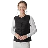 PRTM EGO Women's Lightweight Down Vest Crewneck Button Down Packable Puffer Vest Ultra Light Slim Fit Sleeveless Waistcoat