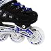 Kids Adjustable Inline Roller Blade Skates Scale Sports Blue Small Sizes Safe Durable Outdoor Featuring Illuminating Front Wheels 905