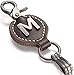 Leather Keychain For Men, Single Letter Alphabet with Easy Clasp - M - Rich Brown - One Size