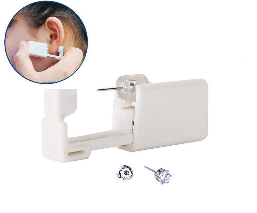 2PCS White Disposable Safety Asepsis Ear Nose Lip Piercing Gun