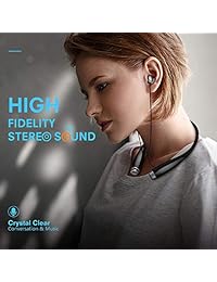 Auriculares Bluetooth JoyGeek 2 en 1 5,0 auriculares inalámbricos con altavoz externo 28 horas de reproducción estéreo sonido magnético en los oídos para correr, ciclismo, gimnasio, viajes y más