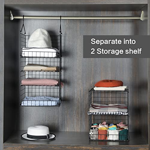 Yuyetuyo 7Shelf Adjustable Hanging Closet Organizer, Wall Mount