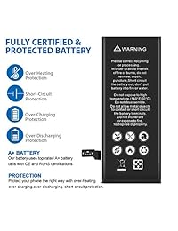 ZURUN 1810mAh Batería iP6 de reemplazo de polímero de ión de litio de alta capacidad Compatible con iPhone 6 A1586 A1589 A1549 con kit de reemplazo de reparación Herramientas Tiras adhesivas 0 Ciclo -2 Año de garantía (No para 6s)