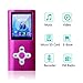 Lonve MP3 Player MP4 Player 16GB Portable Media Music Player with FM Radio Voice Recorder Supporting MP3 WMA WAV Perfect for Kids Sports Pink