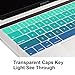 Dongke XMS362 Ultra Thin Gradient Color Silicone Keyboard Protector Cover Skin for New Version MacBook Pro 13 (A1706) & MacBook Pro 15 (A1707) with Muti-Touch Bar (2017 & 2016 Release) (Gradient Green)