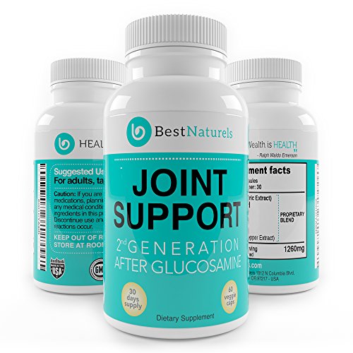 Best Naturels UltraCur Joint Support Supplement | High Potency Turmeric Curcumin Complex with BioPerine, Boswellia & Moringa | Anti-Inflammatory for Knee, Hip, Joint Pain Relief | 60 Veggie Capsules