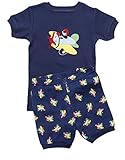 Leveret Shorts Boys Airplane 2 Piece Pajama 100% Cotton (2-7 Years)
