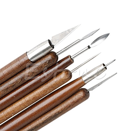 Kangnice 6pcs Clay Sculpting Set Wax Carving Pottery Tools Shapers Polymer Modeling - Thumbnail 2