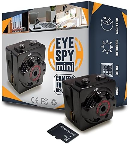 Mini Spy Camera, Portable Hidden Pocket, Secret Nanny Cam, Night Vision &amp; Motion Detection for Surveillance Security Home Car Drone Office Sport, Small Digital HD 1080P 12MP - Bonus 16GB Micro SD