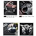 TOYYM Car Console Seat Side Organizer,PU Leather Car Seat Storage Pocket,Seat Gap Filler Organizer Box with Cup Holder-(Driving Seat) Left Side,Black