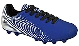Vizari Youth/Jr Stealth FG Soccer Cleats | Soccer Cleats Boys | Kids Soccer Cleats | Outoor Soccer Shoes | Stealth Blue/White 11