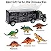 Tuptoel Dinosaur Toys, 12PCS Transport Car Carrier Dinosaur Truck Toys Set, Includes 6 Dinosaurs Toys & 6 Off-Road Car Toys, Preschool Educational Gift for Boys/Girls/Kids/Toddlers