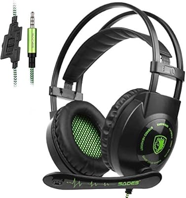 headphones with mic for pc with two jacks amazon