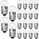 Honoson 20 Pieces E10 Miniature Screw Light Bulbs