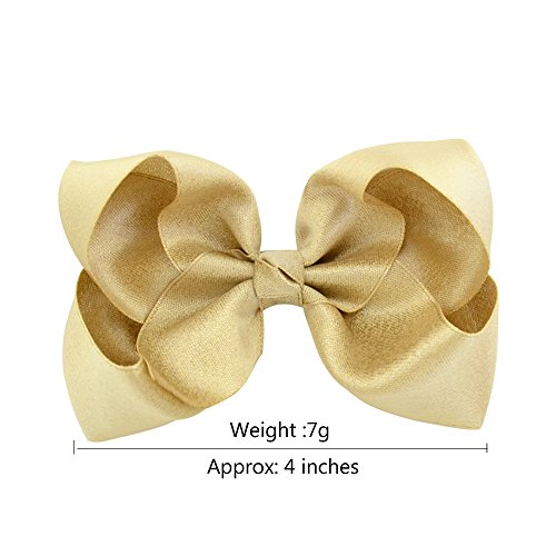 12 Pairs 4.5 Inch Baby Girls Toddler Hair Bows With Alligator Clip Grosgrain Barrettes Bundles Accessories for Infant (12 Pairs 757)