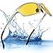 Soxick Mens's Sunglass for Night Driving Polarized Glasses Fishing Outdoor Sport Yellow Lens Slivery 2