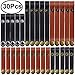 Outee 30 Pcs Leather Cable Straps Leather Cable Ties 6/4/3 Inch Wire Organizer Cord Keeper Management Cord Holder for Cable Headphone Wire