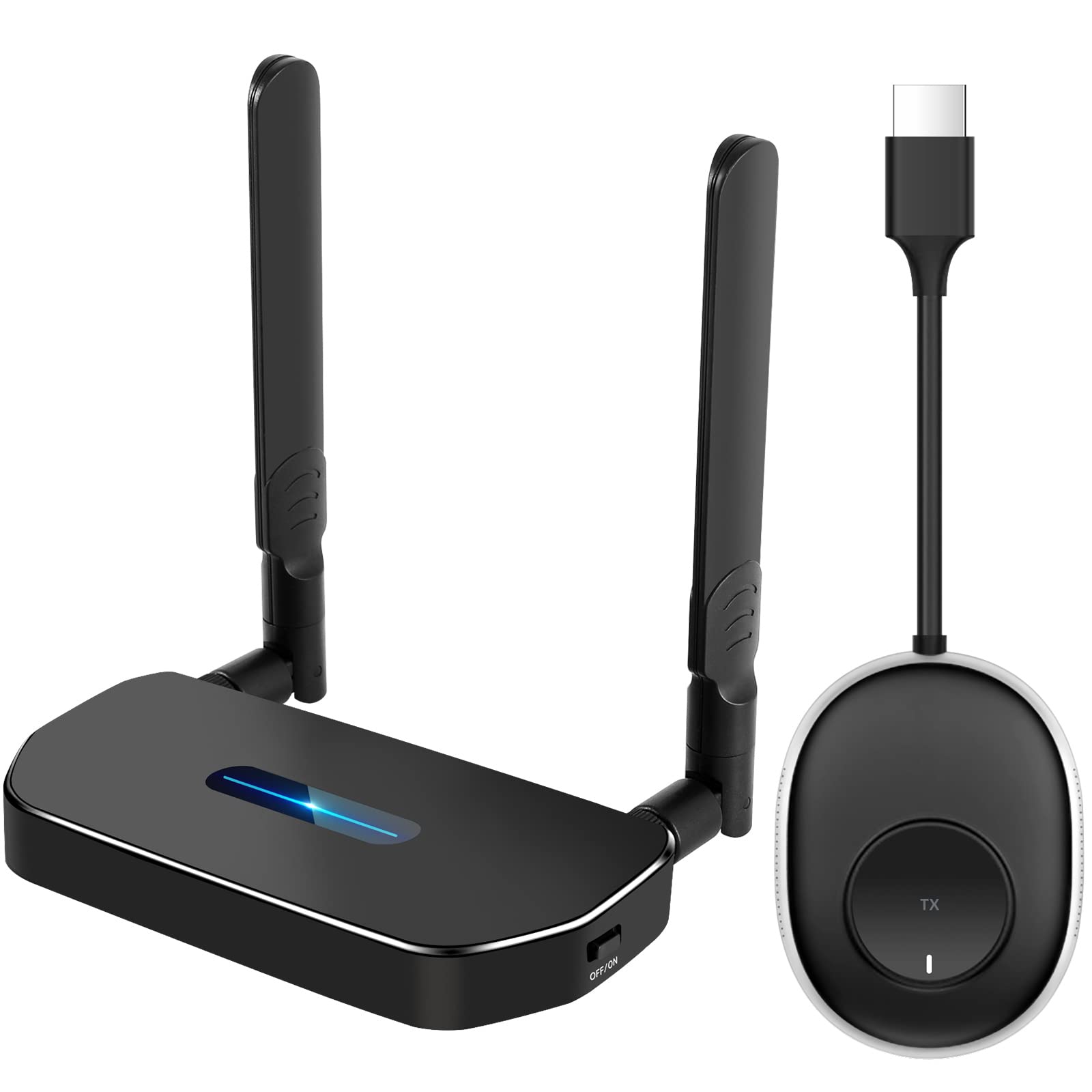 Wireless Hdmi Transmitter and Receiver 4k Kit.One Receiver and One Sender Packages,Switch at Will,Matching Distance 50M VGA Dual Screen Casting Video Audio from PC/Laptop/TikTok to Monitor