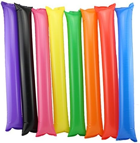 Blogger 50 Pairs Mix Color Bam Bam Thunder Cheer Sticks/blow Bar/cheering Stick/stuffed Club/cheer Refueling Bar/la-la-la/inflatable Noisemakers Stick by BlogToy