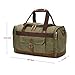 BLUBOON Travel Duffel Bag Canvas Weekender Overnight Carry-on Luggage with Genuine Leather Trim for Women Men (Army Green)