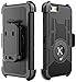 iPhone 6 case, Kaptron (TM) iPhone 6S hybrid dual layer combo armor defender protective case with kickstand and belt clip for iPhone 6S / 6 (Black)