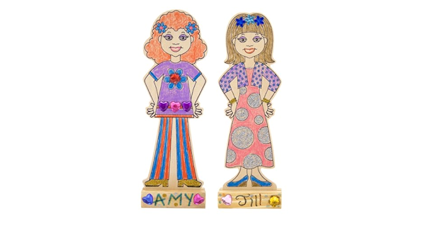 Melissa \u0026 Doug Wooden Fashion Dolls (2 