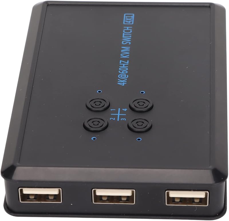 Zunate 4K KVM Switch HDMI 2.0 USB 2.0 PC Hub for Mouse Keyboard Printer
