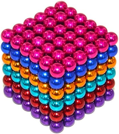 Elsatsang Novelty Magnetic Toys - Silver Color Set Mashable, Smashable, Rollable, Buildable Magnets - Office Toy & Stress Relief for Adults (Multicolor 6)