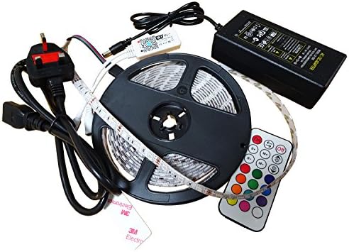 5M LED Lights Strip, Todoxi Waterproof Flexible SMD5050 300LEDs RGB LED Strip with 44Key IR Remote Control LED Lights Strip for Party,Holiday,Home and Outdoor