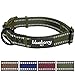Blueberry Pet Essentials Safe & Comfy 3M Reflective Adjustable Dog Collar - Olive Green, Medium, Neck 14.5