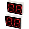 uxcell Common Cathode 10 Pin 2 Bit 7 Segment Display 1.41 x 1.02 x 0.39 Inch 0.8" Red LED Display Digital Tube 2pcs