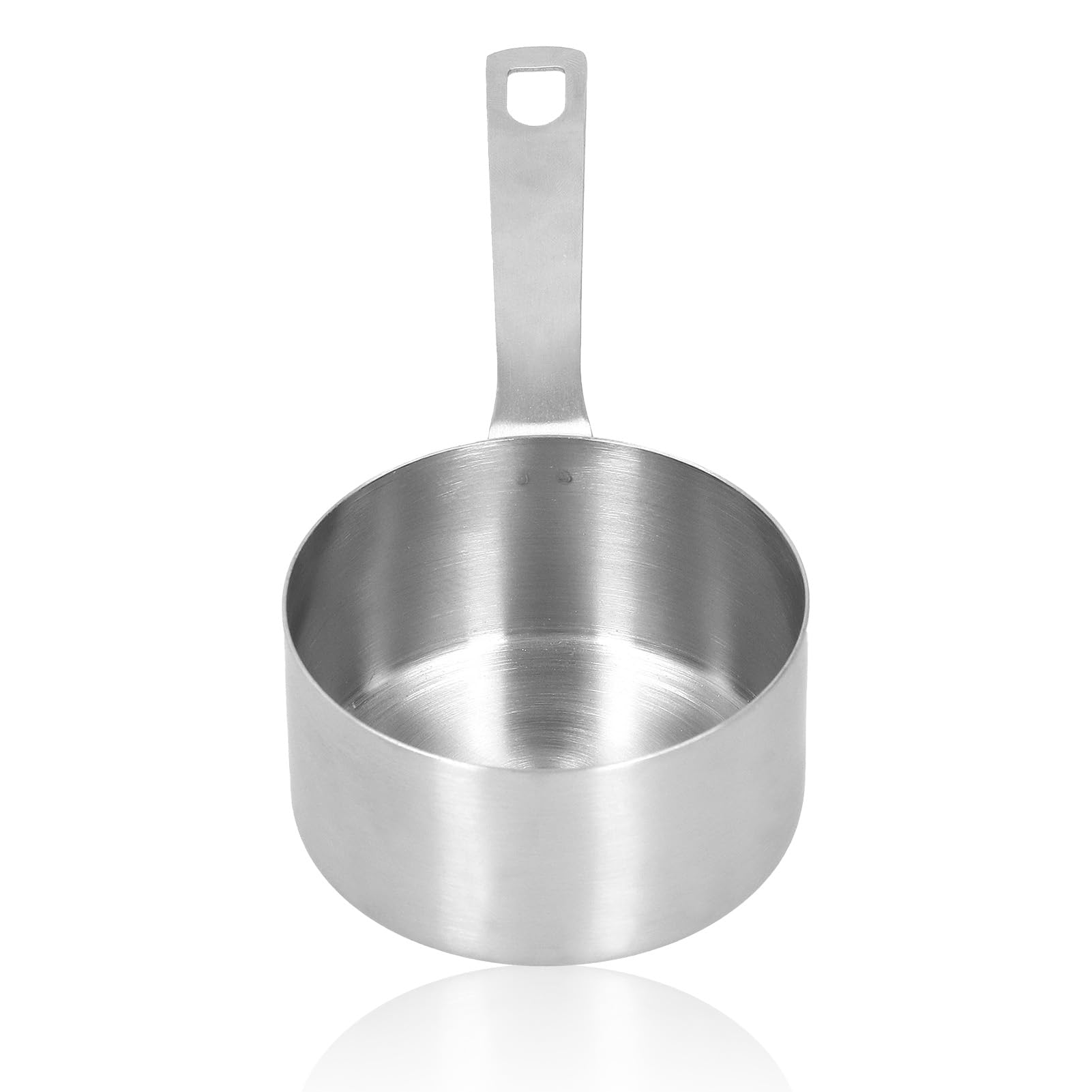 Stainless Steel Measuring Cup Square Handle Measuring Spoon with Scale Multifunctional Measuring Cup High-End Durable Portable Kitchen Measuring Tool(1/4 Cup)