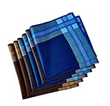 Men's Handkerchiefs,100% Cotton 6 Piece Gift Set (Set 008)