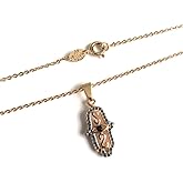 SIFRIMANIA Dainty Hamsa Hand Pendant Necklace, 18K Gold Plated Minimalist Protection Necklace, 17.5 Inch Chain Jewelry for Women