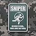 SNIPER NO NEED TO RUN YOU'LL ONLY DIE TIRED - PVC Morale Patch, Hook Backed Morale Patch by NEO Tactical Gear