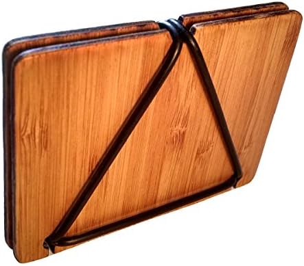 PLATN Men's Natural Bamboo Minimalist Wallet